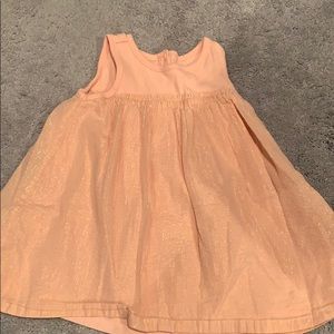 Baby Gap girls 18-24 mo pink dress w/ rose gold!